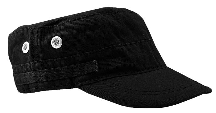 Svart keps med ventilationshål