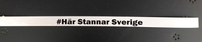 Dekal för EU nummerskylt #Här Stannar Sverige!