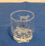 2-st Whiskyglas med hundmotiv