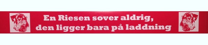 Bildekal En Riesen sover aldrig....