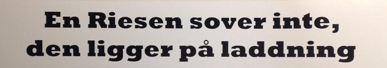Bildekal En Riesen sover inte.....
