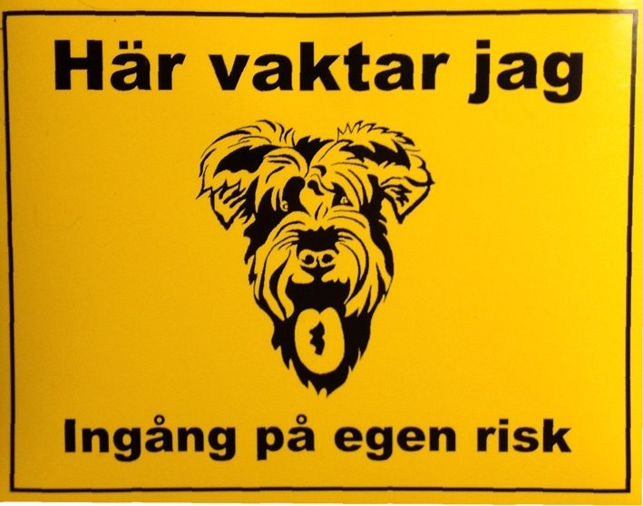 Dekal "Här vaktar jag"