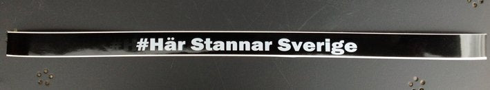 Dekal för EU nummerskylt #Här Stannar Sverige!
