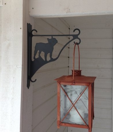 Ampelhållare/blomkrukehängare Fransk Bulldog