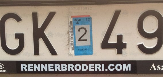 Reklamdekal för din bils nummerskylt
