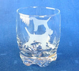 Whiskyglas med hundmotiv