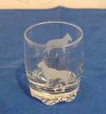 2-st Whiskyglas med hundmotiv