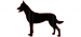 2-st  Rödvinsglas med blästrade hund motiv
