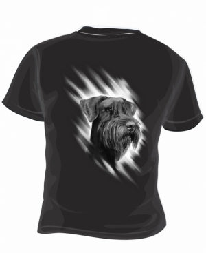 Sport T-shirt med Riesenschnauzer fotomotiv