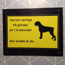 Load image into Gallery viewer, Skylt Varning för hundar