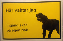 Load image into Gallery viewer, Skylt Varning för hundar