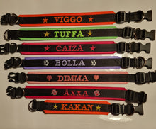 Load image into Gallery viewer, Vadderat halsband bredd 40 mm med namnbrodyr