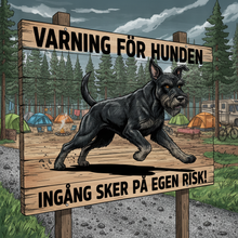 Laden Sie das Bild in den Galerie-Viewer, Skylt  Varning för hunden