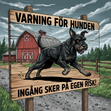 Laden Sie das Bild in den Galerie-Viewer, Skylt  Varning för hunden