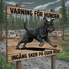 Laden Sie das Bild in den Galerie-Viewer, Skylt  Varning för hunden