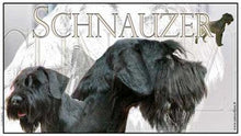 Load image into Gallery viewer, Rektangulär 36 x 20 cm dekal med Schnauzermotiv