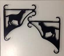 Load image into Gallery viewer, Hyllkonsoll med hundmotiv. Levereras parvis