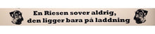 Load image into Gallery viewer, Bildekal En Riesen sover aldrig....