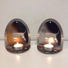 Load image into Gallery viewer, Riesenschnauzer Värmeljushållare i metall