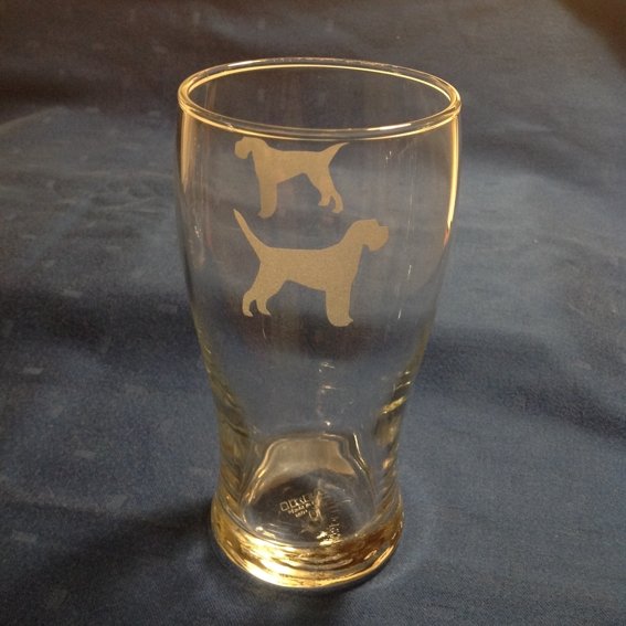 2-st Ölglas med bild på båda sidor