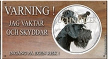 Indlæs billede til gallerivisning Dörrskylt "Schnauzer" 31 x 17cm
