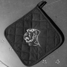 Indlæs billede til gallerivisning Svart grytlapp med brodyr