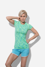 Load image into Gallery viewer, T-shirt gråmelerad Crew neck  för damer